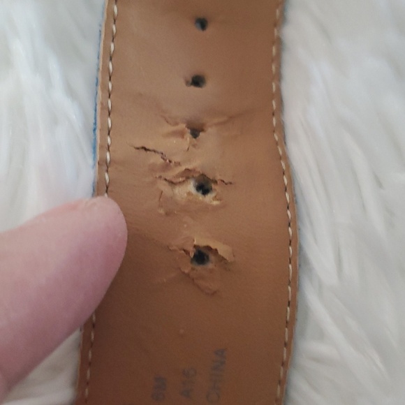 BLUE SUEDE CALVIN KLEIN PLATFORM HEELS 6 - Picture 7 of 10